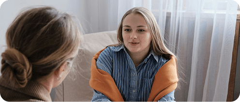 Two students studying together